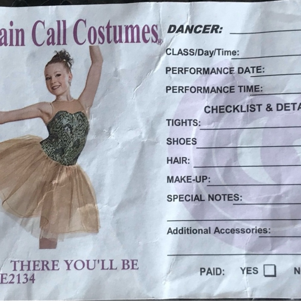 Curtain Call Costumes “There You’ll Be” Ballet costume